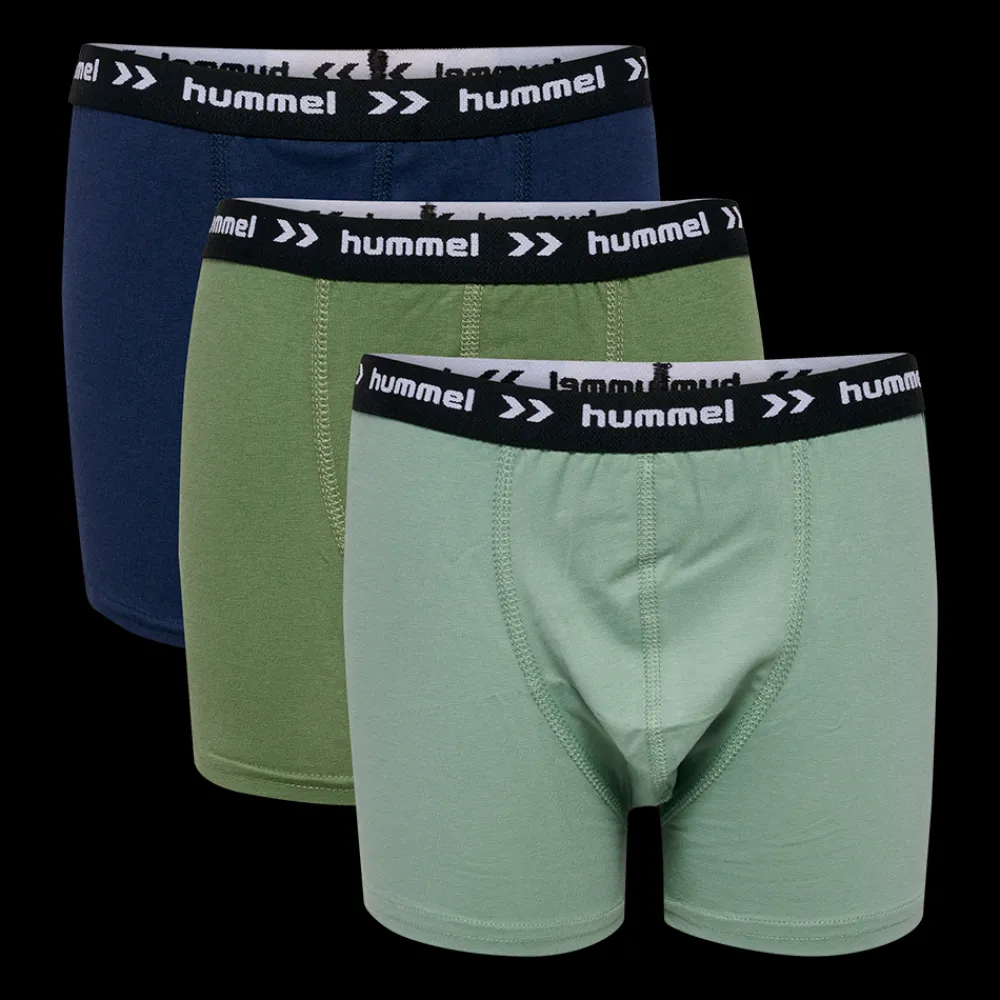 Clearance Hummel Jr 3-Pack Nalle Boxers - Børne Boksershorts Grøn
