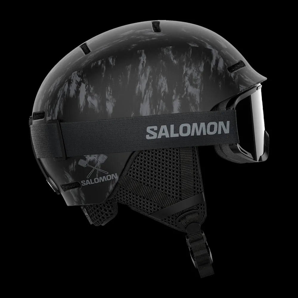 Discount Salomon Jr Player Combo - Skihjelm + Skibrille Sort