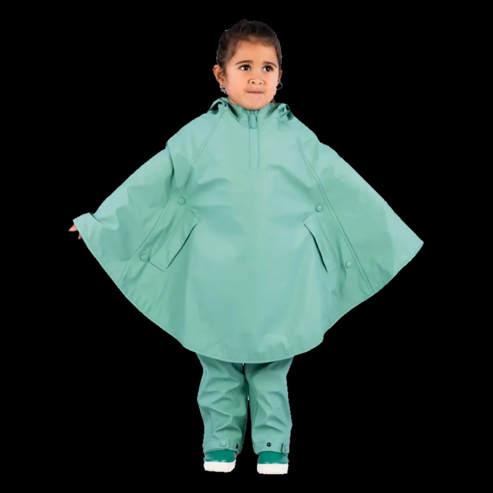 Discount Ralka Jr Rain Poncho Sparkle - Børne regnponcho Grøn