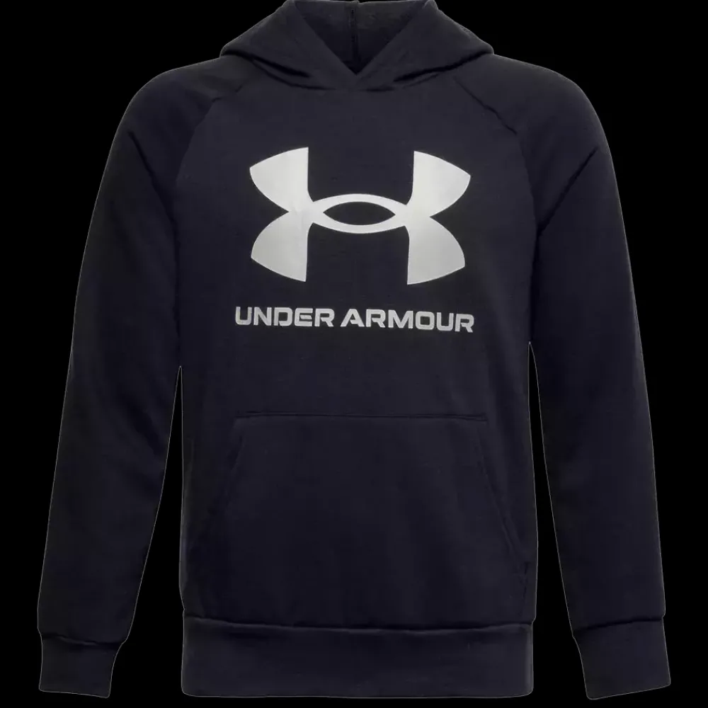 Best Under Armour Jr Rival Fl Hood - Børne Sweatshirt Sort