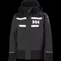 Best Helly Hansen Jr Salt Port 2.0 Jacket - Børne Sejlerjakke Grå