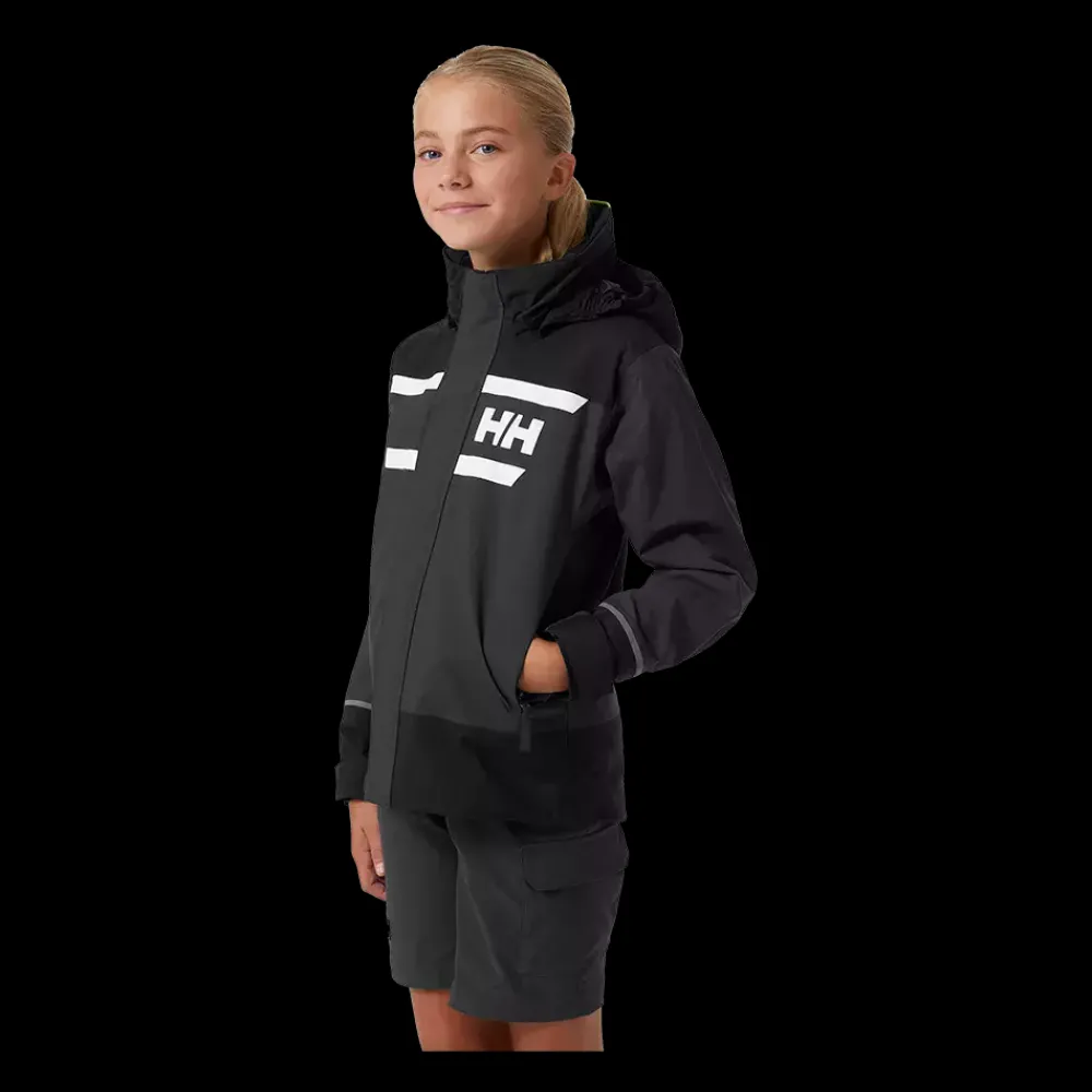 Best Helly Hansen Jr Salt Port 2.0 Jacket - Børne Sejlerjakke Grå