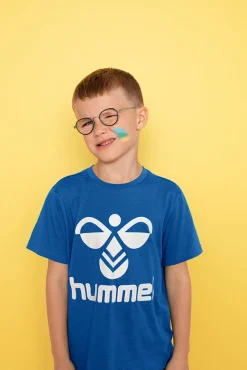 Clearance Hummel Jr Tres Tee - Børne T-shirt Blå