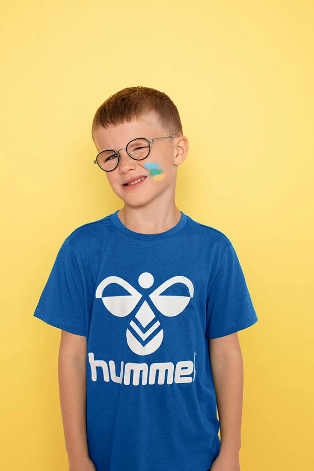Clearance Hummel Jr Tres Tee - Børne T-shirt Blå