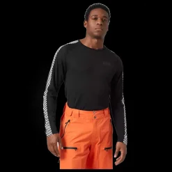 Clearance Helly Hansen LIFA Active Stripe Crew - Herre Skiundertøj Sort