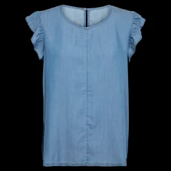 New Fabrin Copenhagen Lyocell Top 25, W. - Dame T-Shirt Blå