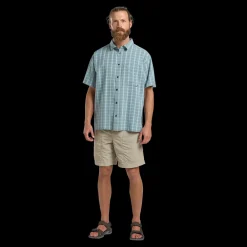 Best Jack Wolfskin Meseta Shirt - Herre Skjorte Blå