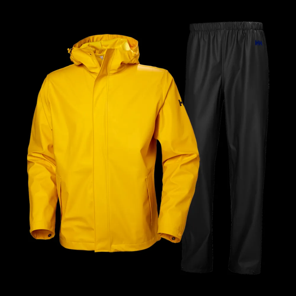Clearance Helly Hansen Moss Rain Set - Herre Regnsæt Gul/Sort