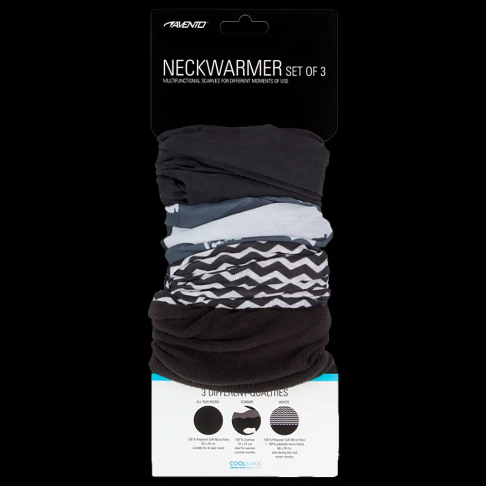 Online Avento Neckwarmer Set of 3 - Voksen Halsedisse Sort