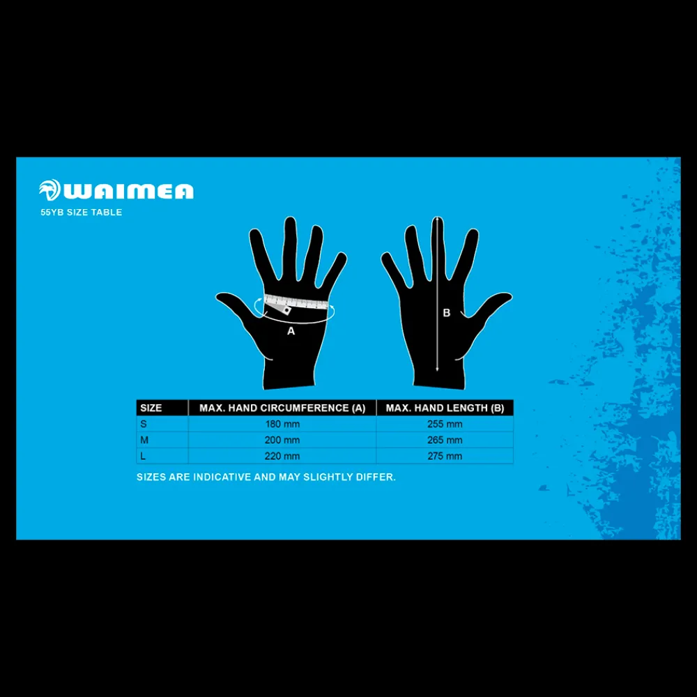 Hot Waimea Neo Gloves, Uni - Voksen Neopren Handsker Sort