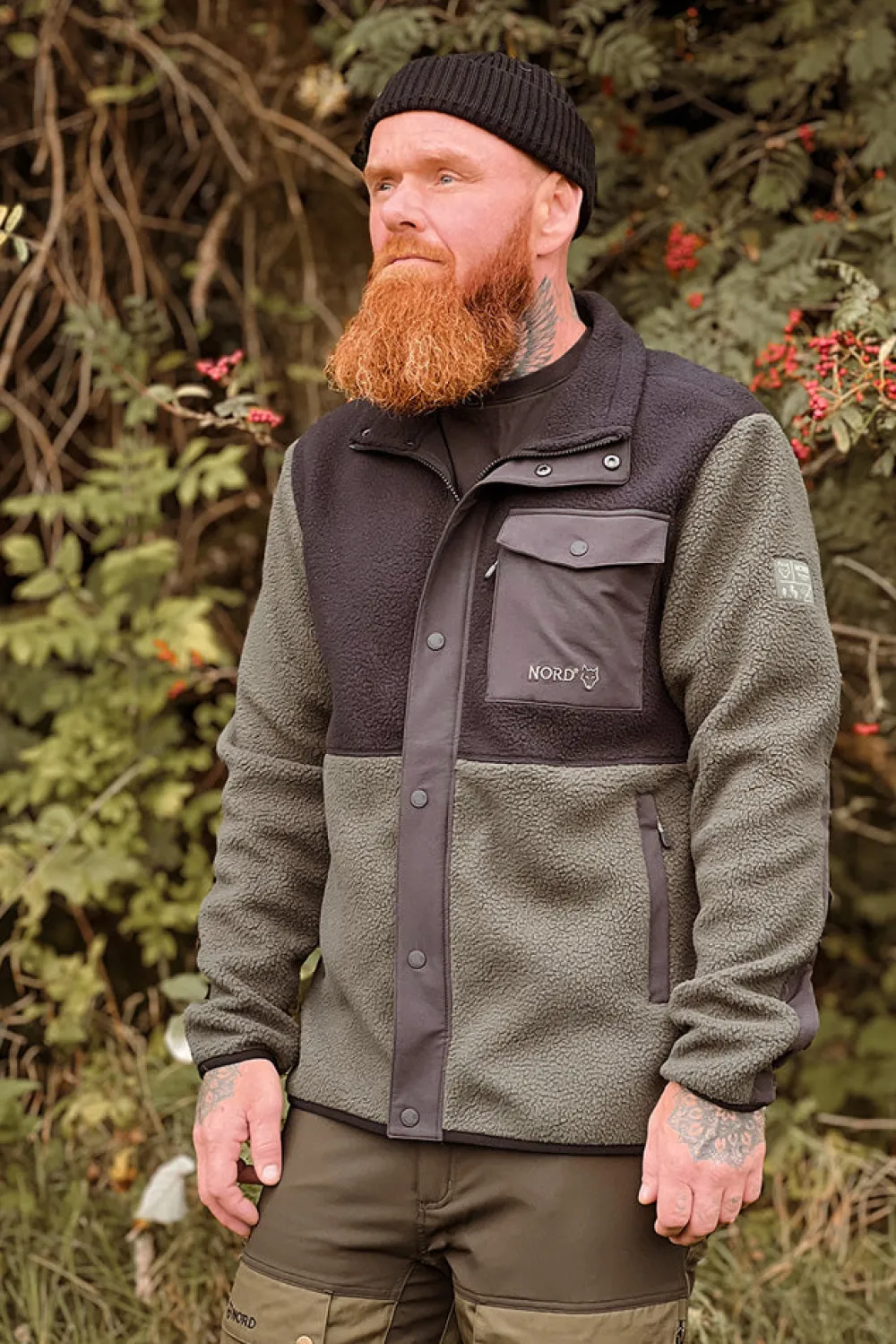 New Nord Odysse 24, Sr - Herre Fleecetrøje Grøn