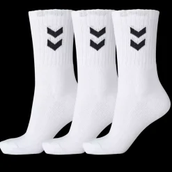 Best Hummel 3 Pack Basic sock - 3 pak Sokker Hvid
