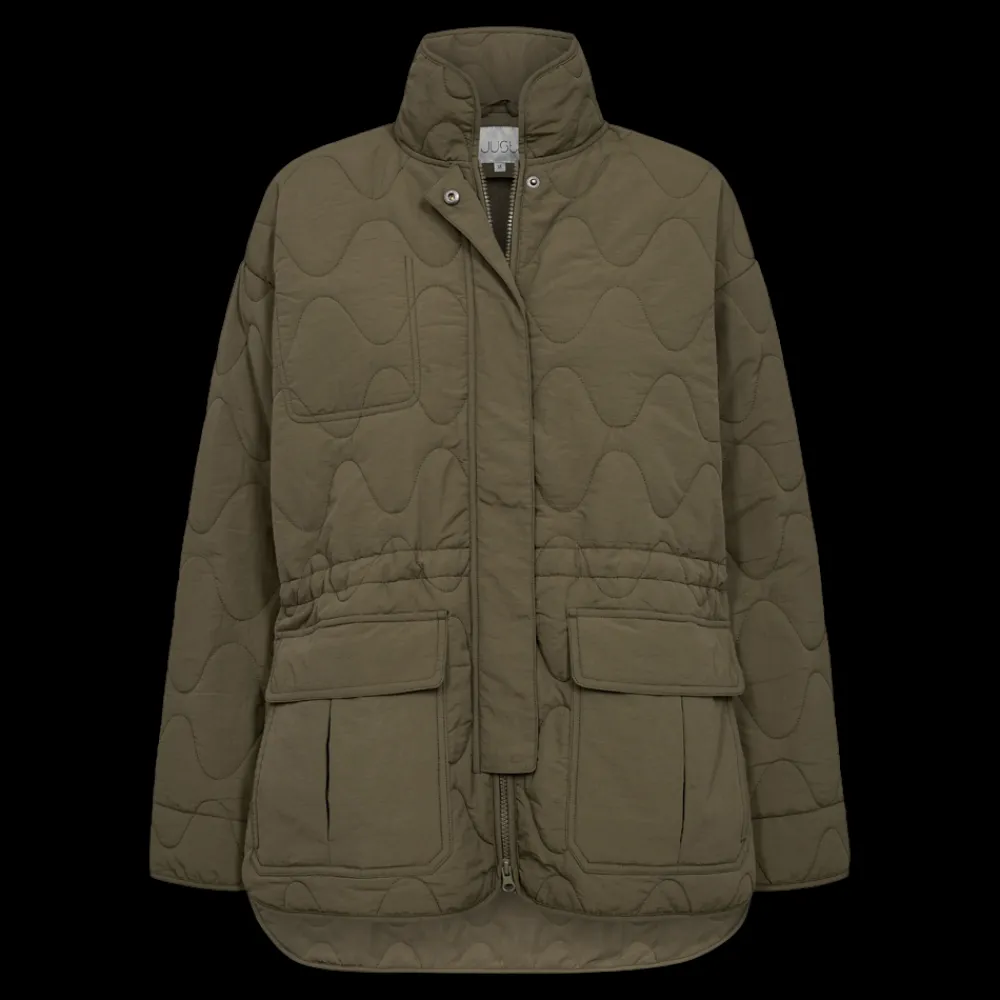 Online Just Penny Quilted Jacket, W. - Dame Fritidsjakke Grøn