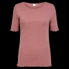 Fashion Fabrin Copenhagen Pointelle S/S Tee 25, W. - Dame T-shirt Rød