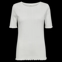 Sale Fabrin Copenhagen Pointelle S/S Tee 25, W. - Dame T-shirt Sand