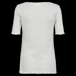 Sale Fabrin Copenhagen Pointelle S/S Tee 25, W. - Dame T-shirt Sand