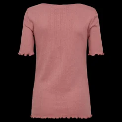 Fashion Fabrin Copenhagen Pointelle S/S Tee 25, W. - Dame T-shirt Rød