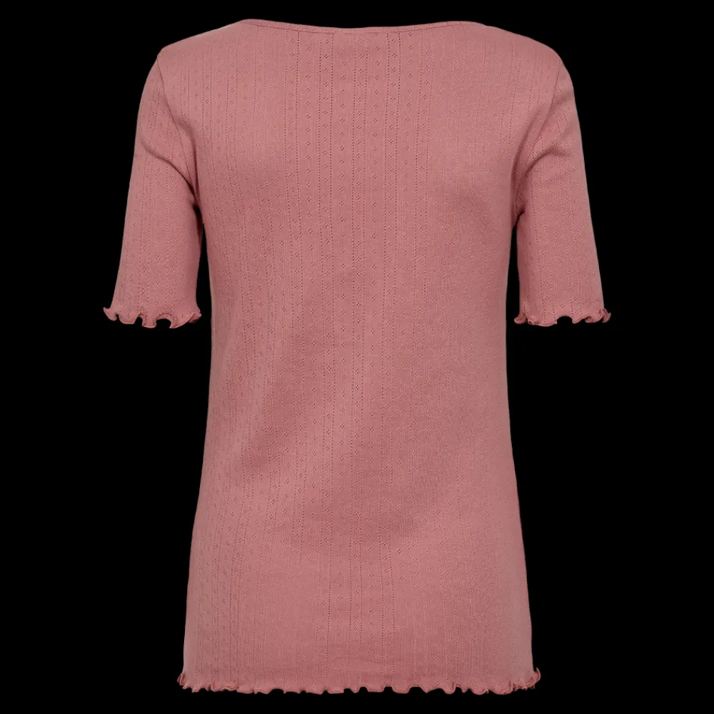 Fashion Fabrin Copenhagen Pointelle S/S Tee 25, W. - Dame T-shirt Rød