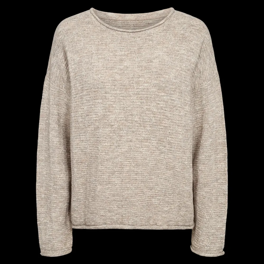 Clearance Fabrin Copenhagen Pullover Melange 25, W. - Dame Striktrøje Sand