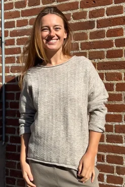 Clearance Fabrin Copenhagen Pullover Melange 25, W. - Dame Striktrøje Sand