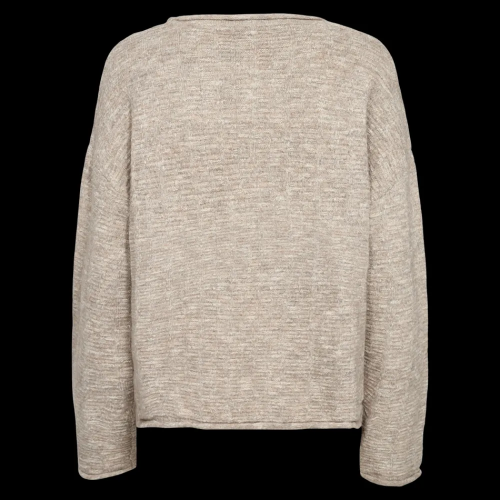 Clearance Fabrin Copenhagen Pullover Melange 25, W. - Dame Striktrøje Sand