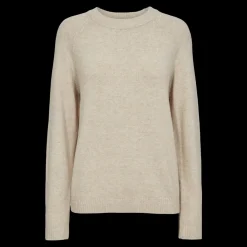 Outlet Fabrin Copenhagen Pullover Rib Neck 25, W. - Dame Striktrøje Sand