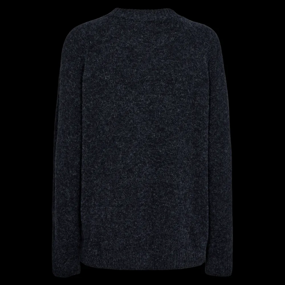 Fashion Fabrin Copenhagen Pullover Rib Neck 25, W. - Dame Striktrøje Blå