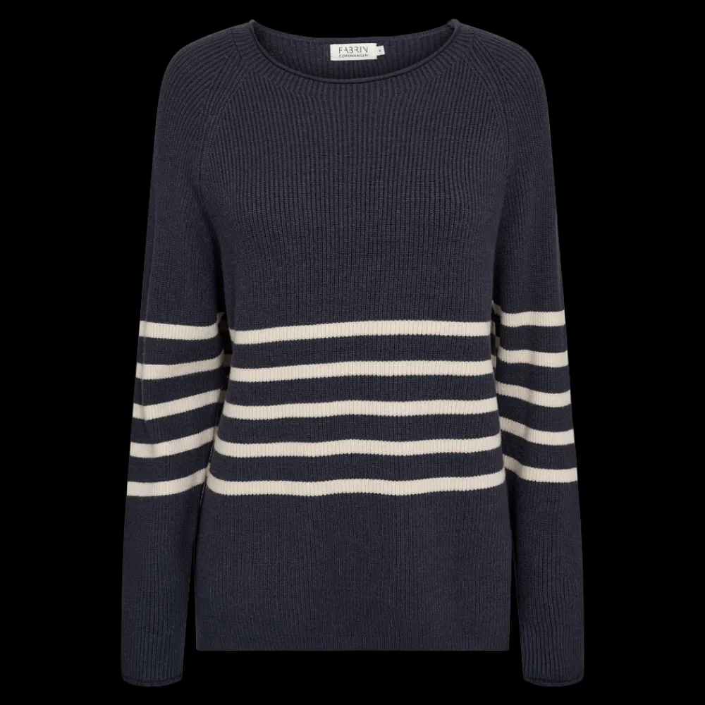 Discount Fabrin Copenhagen Pullover Rullekant 25, W. - Dame Striktrøje Blå