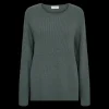 New Fabrin Copenhagen Pullover Rullekant 25, W. - Dame Striktrøje Grøn