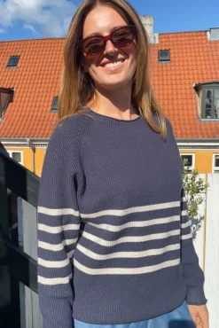 Discount Fabrin Copenhagen Pullover Rullekant 25, W. - Dame Striktrøje Blå