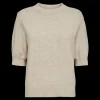 Fashion Fabrin Copenhagen Pullover S/S 25, W. - Dame Strik T-shirt Sand