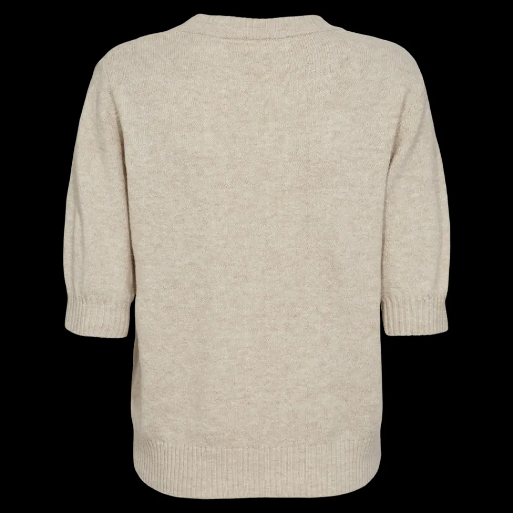 Fashion Fabrin Copenhagen Pullover S/S 25, W. - Dame Strik T-shirt Sand