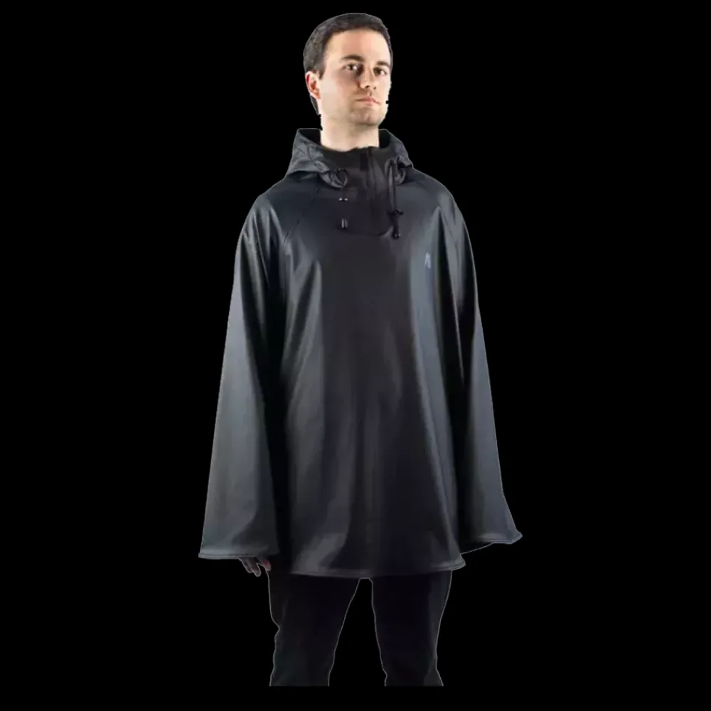 New Ralka Rain Poncho - Voksen Regnponcho Sort