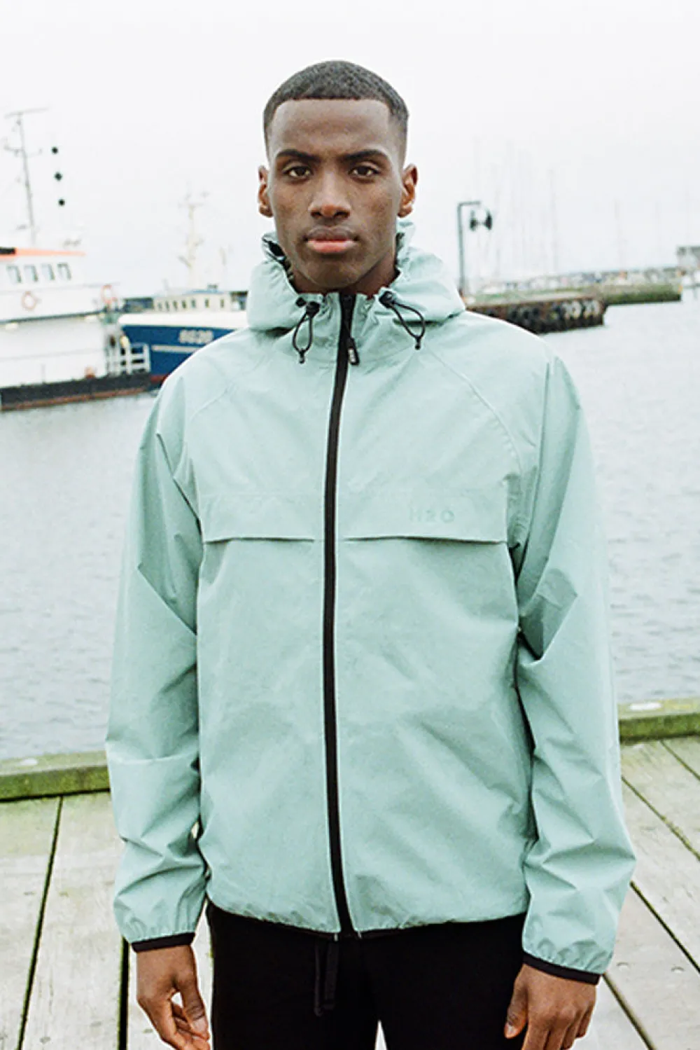 Clearance H2O Rømø LW Rain Jacket Packable - Regnjakke Grøn