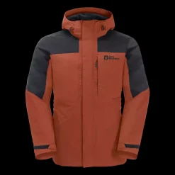 New Jack Wolfskin Romberg 3-in-1 Jacket - Herre Vinterjakke Rød