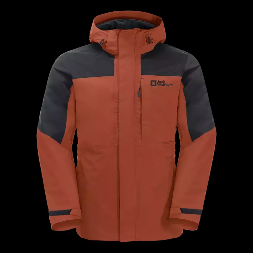 New Jack Wolfskin Romberg 3-in-1 Jacket - Herre Vinterjakke Rød
