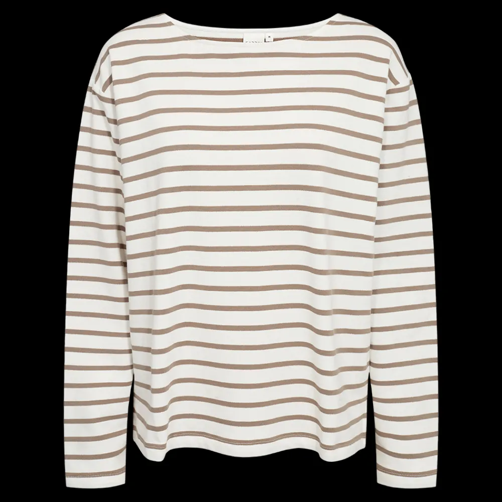 Clearance Fabrin Copenhagen Sailor Blouse 25, W. - Langærmet Dame T-shirt Sand