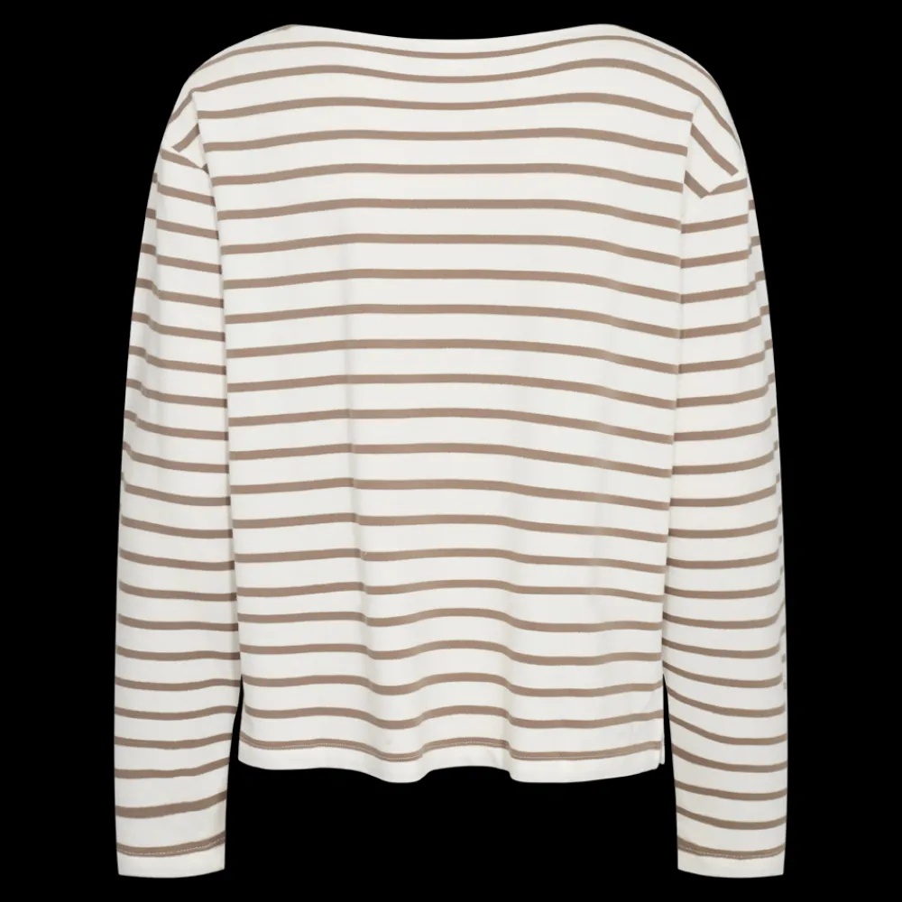 Clearance Fabrin Copenhagen Sailor Blouse 25, W. - Langærmet Dame T-shirt Sand