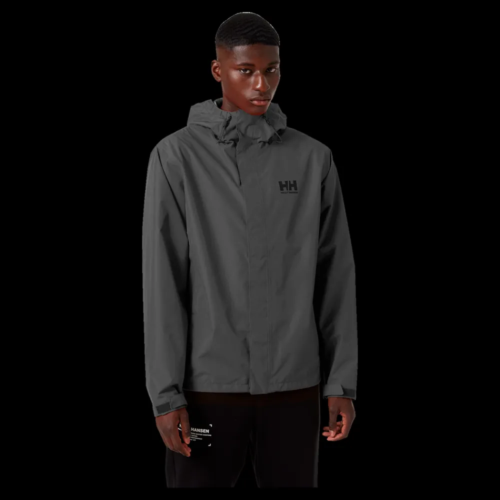 Discount Helly Hansen Seven J Jacket - Herre Regnjakke Grå