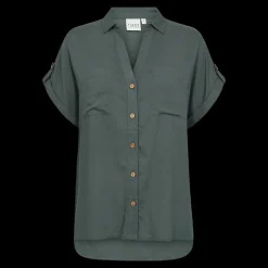 Best Fabrin Copenhagen Shirt S/S 25, W. - Dame Skjorte Grøn