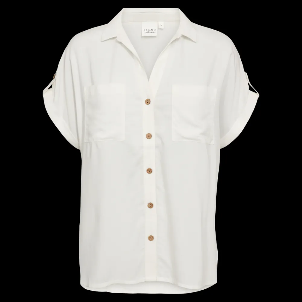 Outlet Fabrin Copenhagen Shirt S/S 25, W. - Dame Skjorte Hvid