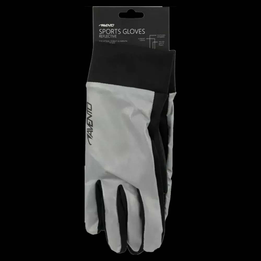 Sale Avento Sports Glove Windproof Reflective - Løbehandsker Sort