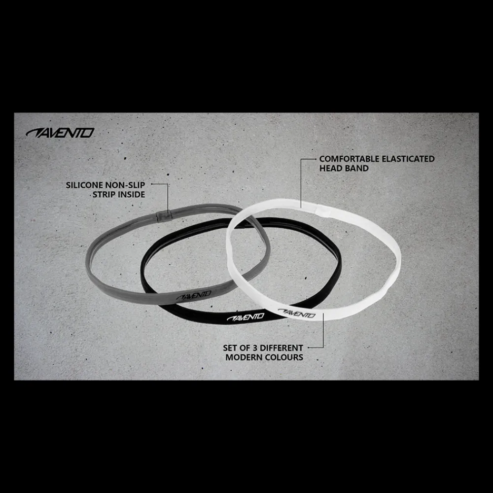 Discount Avento Sports Hairband Elastic 3 pieces - Sport Hårbånd Multi