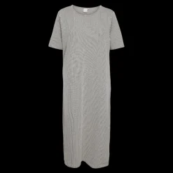 Outlet Fabrin Copenhagen Stripe Dress S/S 25, W. - Dame Kjole Grå
