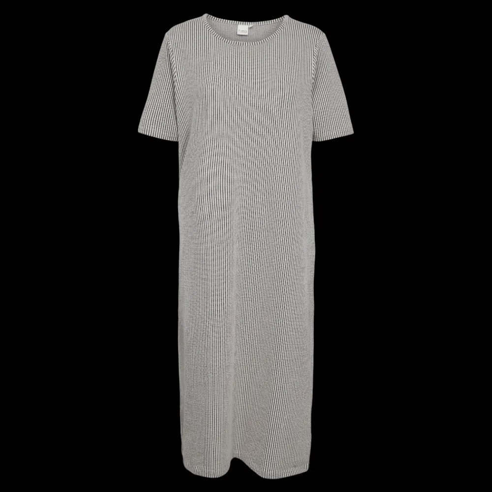 Outlet Fabrin Copenhagen Stripe Dress S/S 25, W. - Dame Kjole Grå