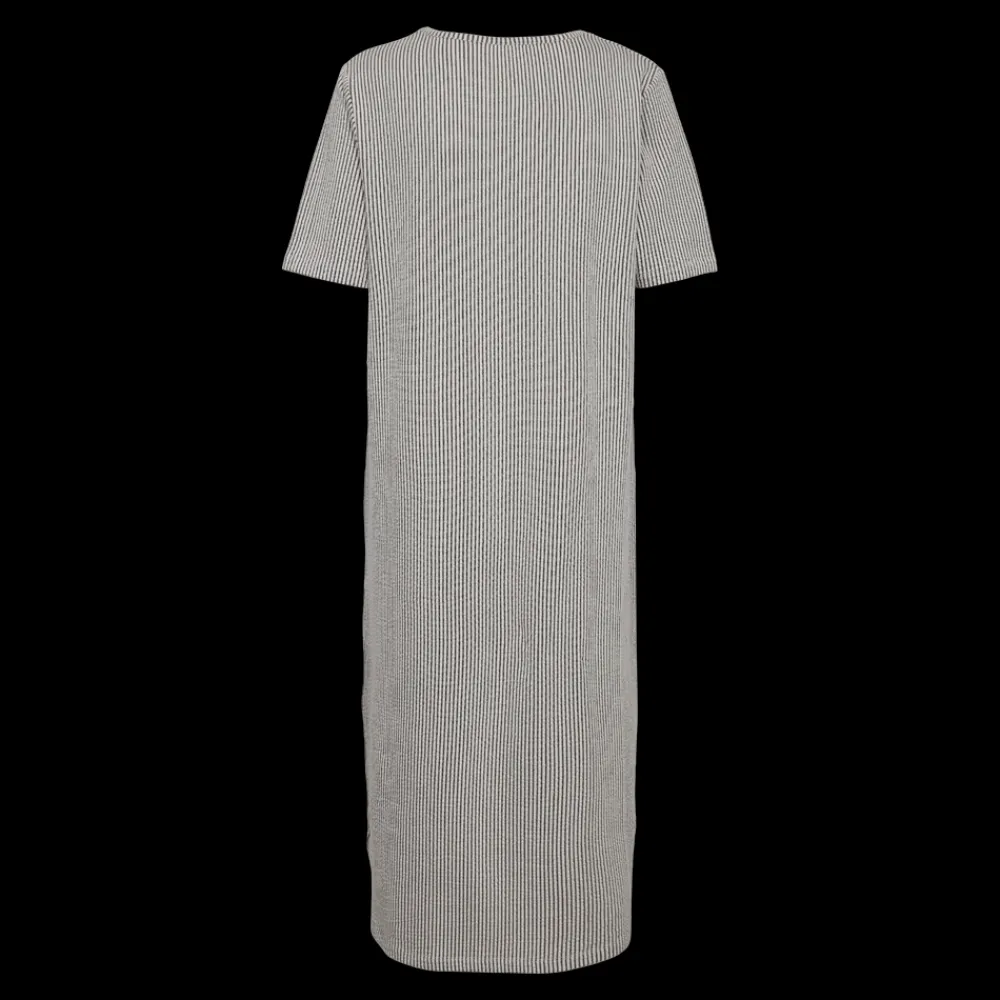 Outlet Fabrin Copenhagen Stripe Dress S/S 25, W. - Dame Kjole Grå