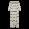 New Fabrin Copenhagen Sweat Dress AOP Stripe 25, W. - Dame Kjole Sand