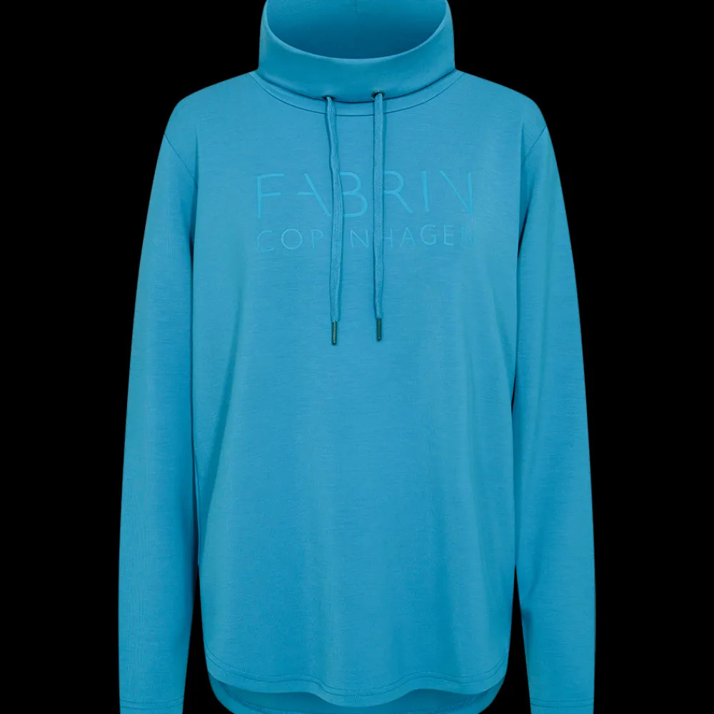 Fashion Fabrin Copenhagen Sweat Highneck 25, W. - Dame Sweatshirt Blå