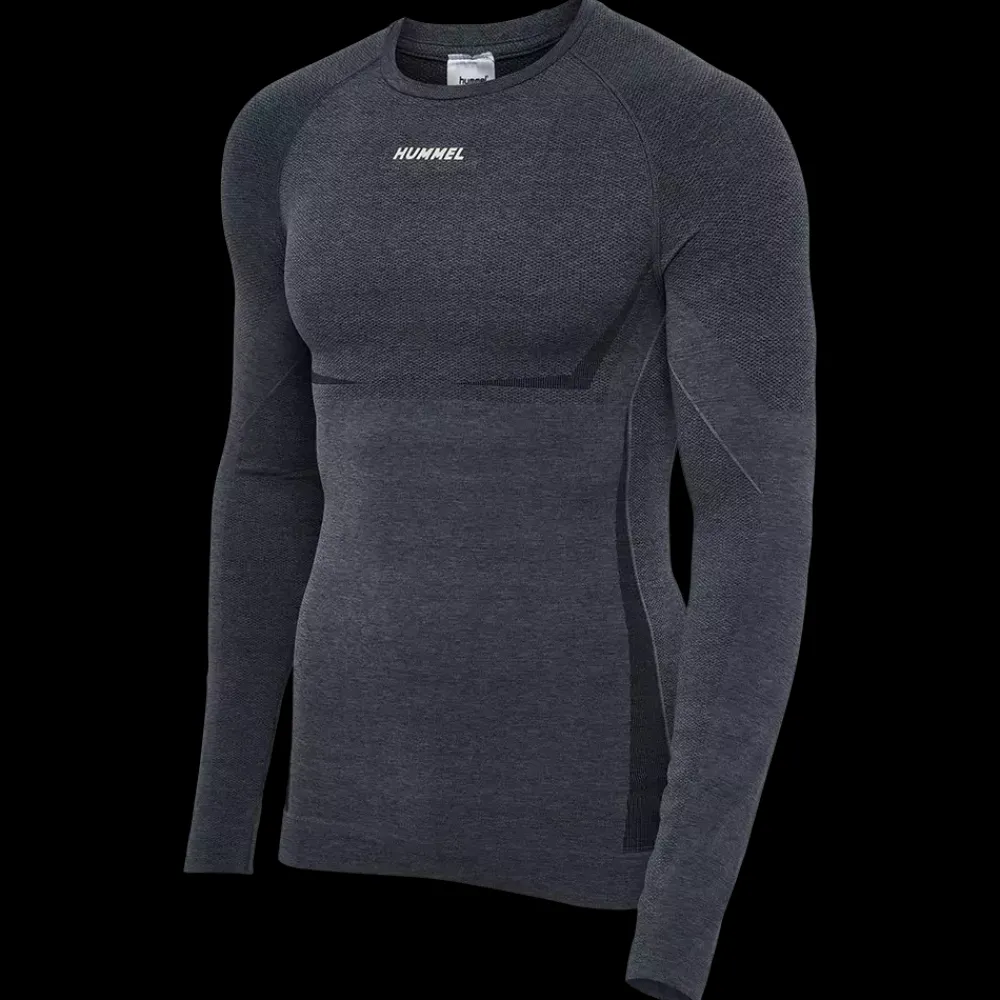 Best Hummel Te Mike Seamless LS T-Shirt - Herre Sportsundertøj Sort