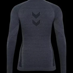 Best Hummel Te Mike Seamless LS T-Shirt - Herre Sportsundertøj Sort